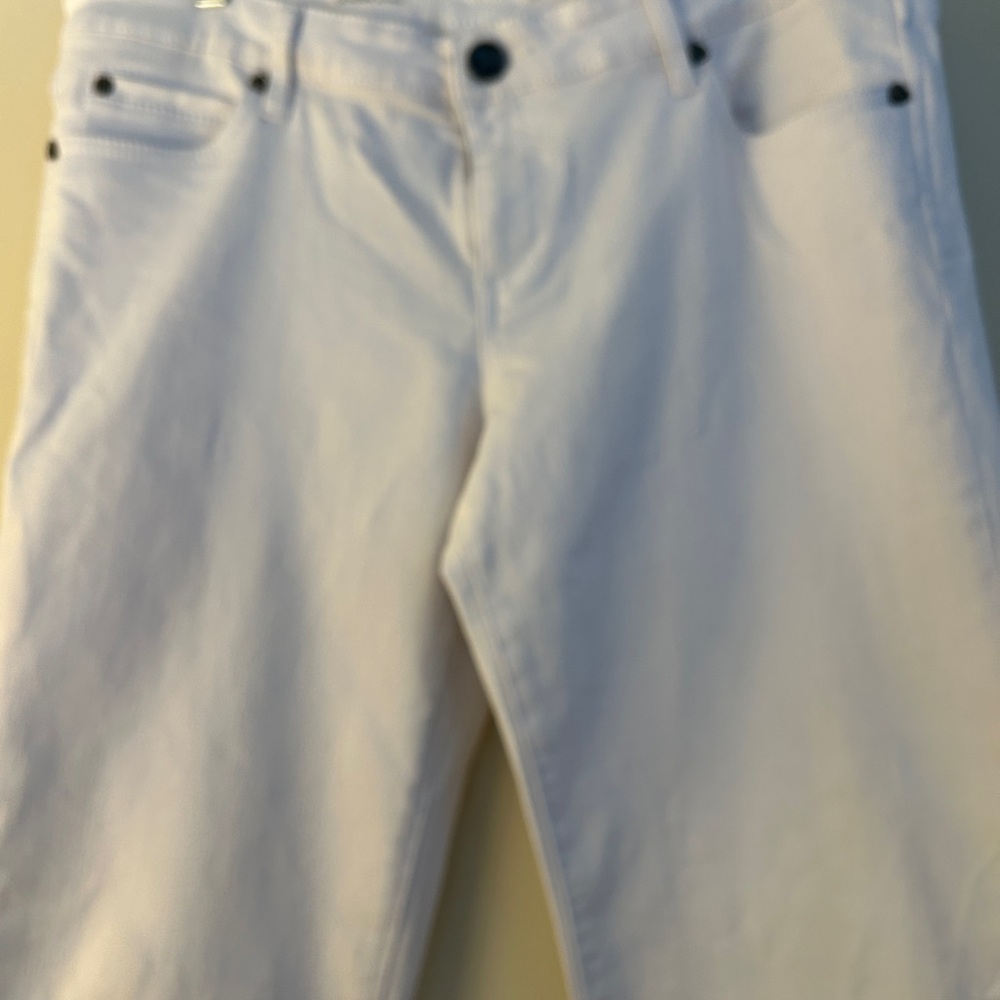 Kut from the Kloth Catherine Boyfriend White Jeans NEW Cuffed or Full Length - Picture 3 of 10